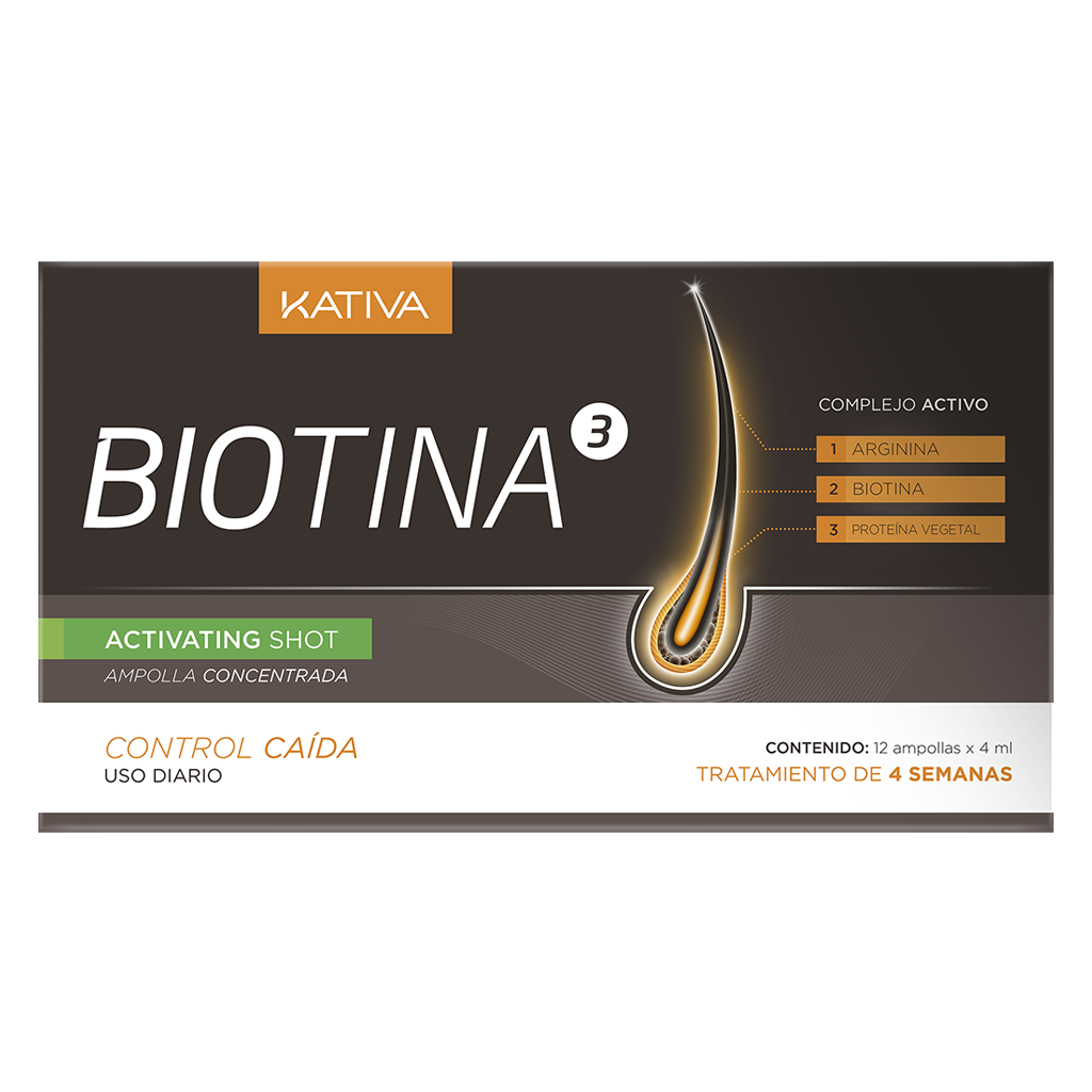 Tratamiento Kativa Biotina Activating Shot Display x 3 und