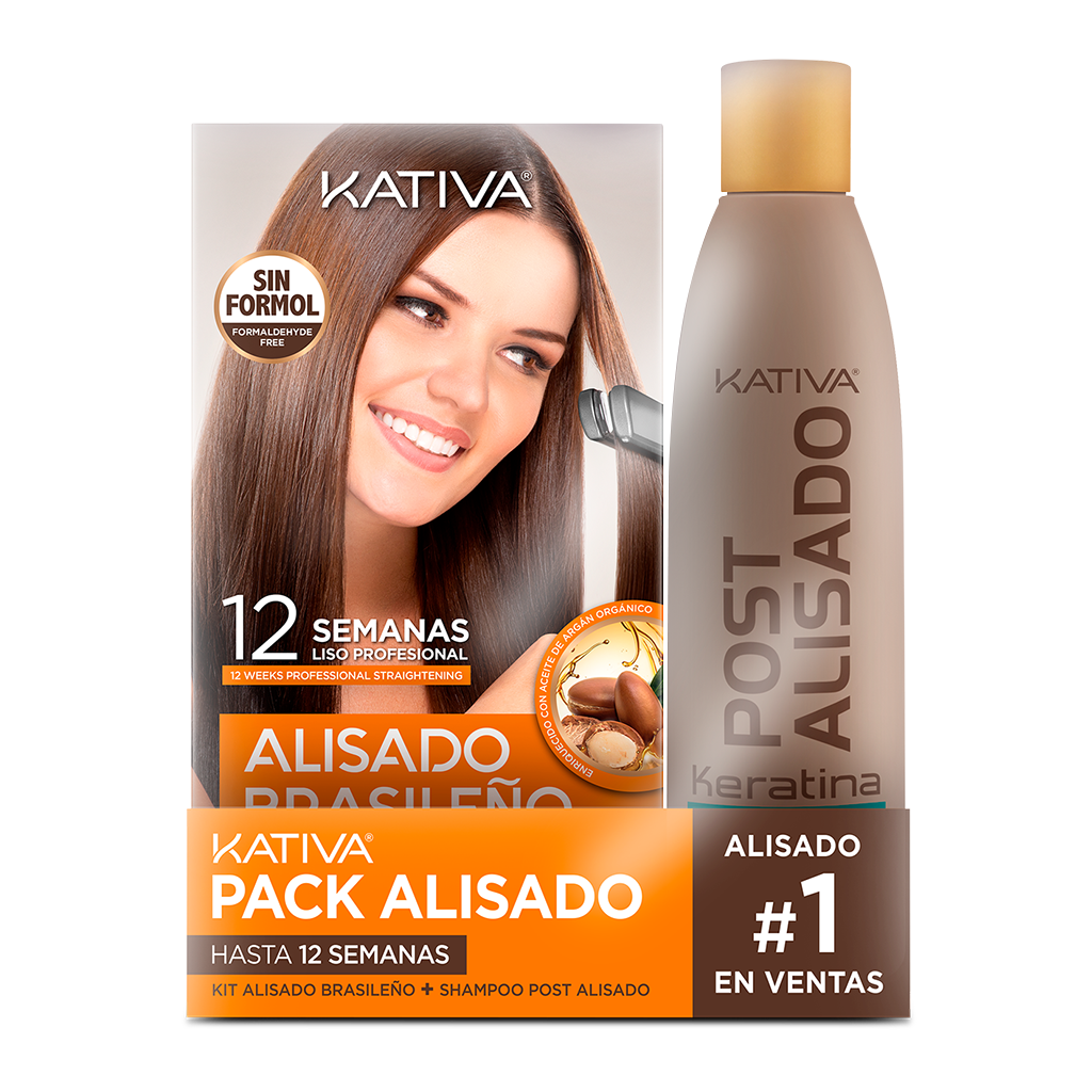 Kit Kativa Alisado Brasileño x 225 ml GRATIS Shampoo 250 ml