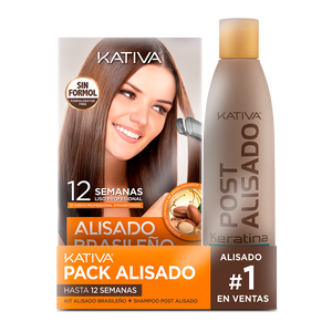 Kit Kativa Alisado Brasileño x 225 ml GRATIS Shampoo 250 ml