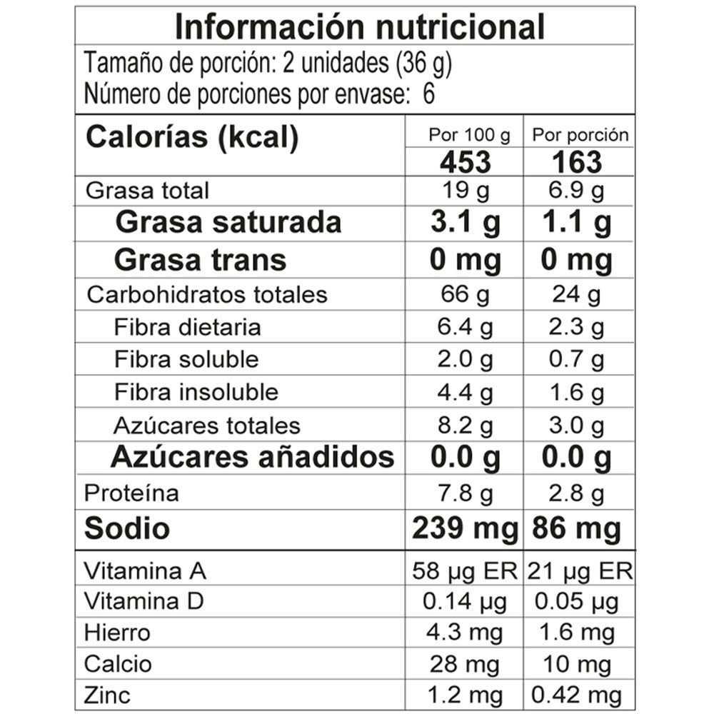Galletas Veganas Sin Azúcar Avena y Arándanos x 216 gramos