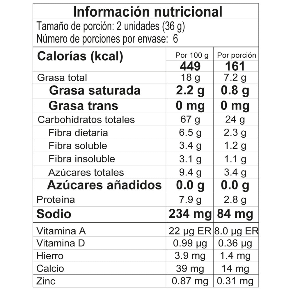 Galletas Veganas Sin Azúcar Avena, Uvas Pasas y Albaricoque x 216 gramos